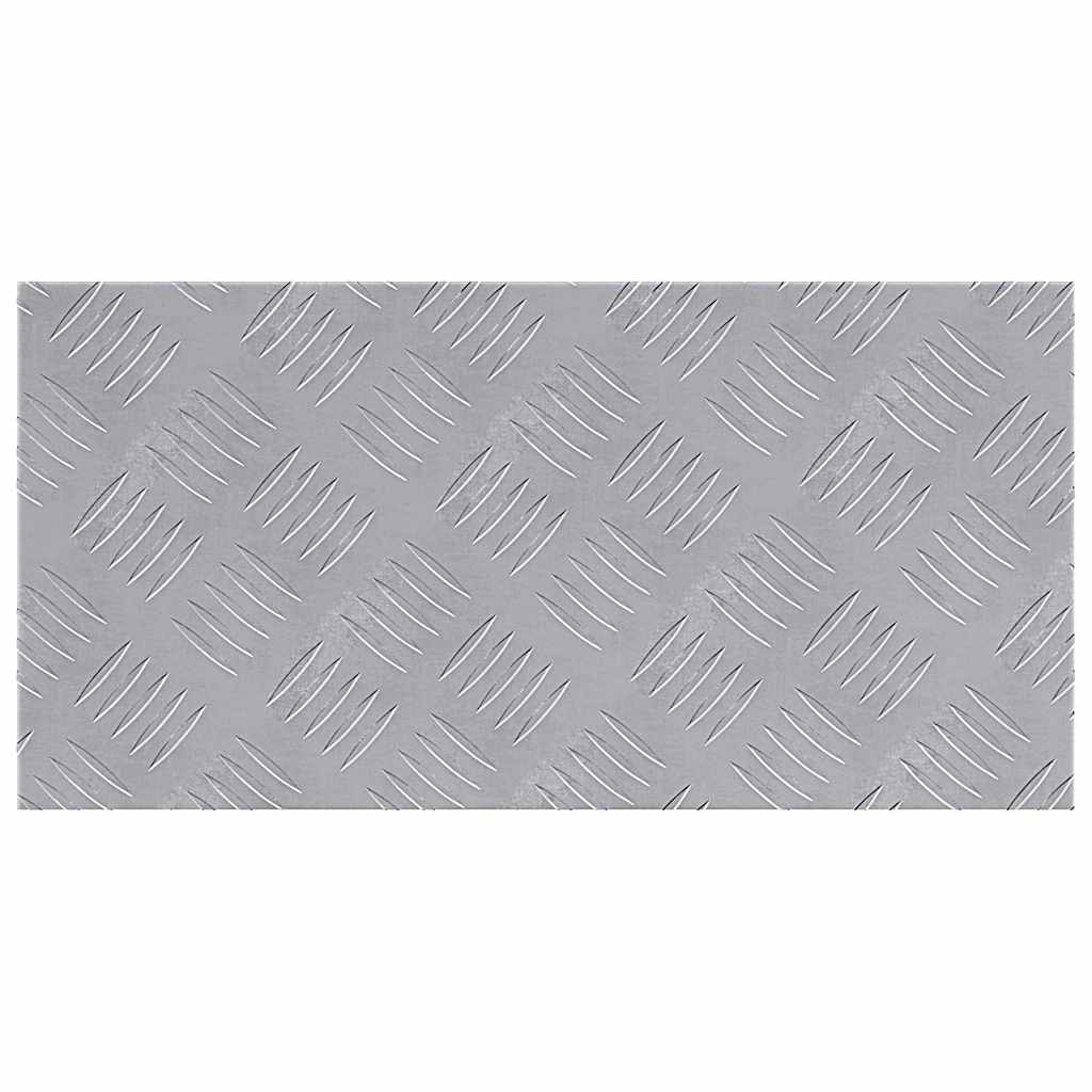 vidaXL Επιφάνειες Καρό 2 pcs Ασημί 50 x 25 cm Αλουμίνιο