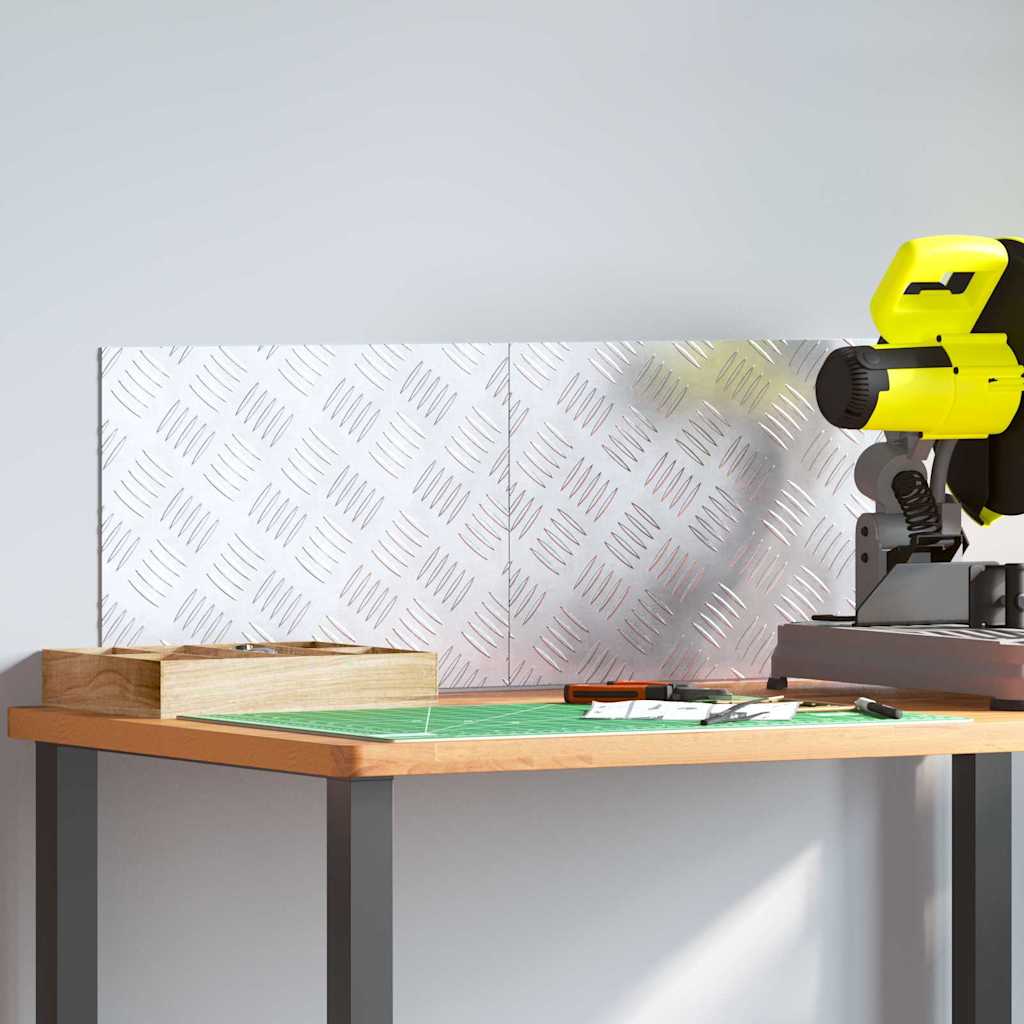 vidaXL Επιφάνειες Καρό 2 pcs Ασημί 40 x 30 cm Αλουμίνιο