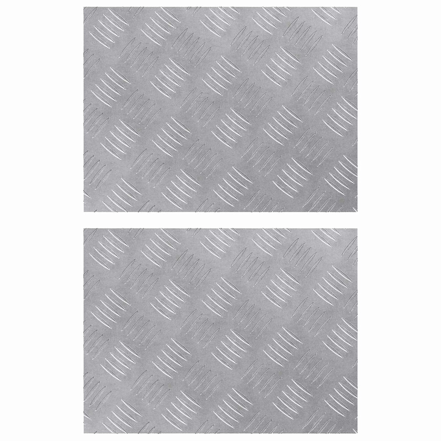 vidaXL Σκαλοπάτι 2 τμχ. 40 x 30 cm Ασημί Αλουμίνιο Ορθογώνιος
