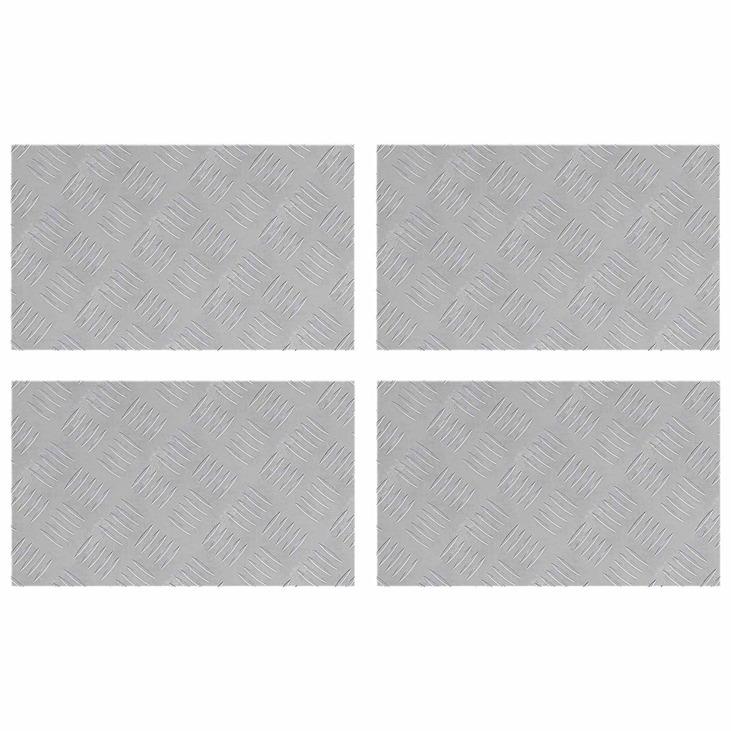 vidaXL Σκαλοπάτι 4 τμχ. 50 x 30 cm Ασημί Αλουμίνιο Ορθογώνιος