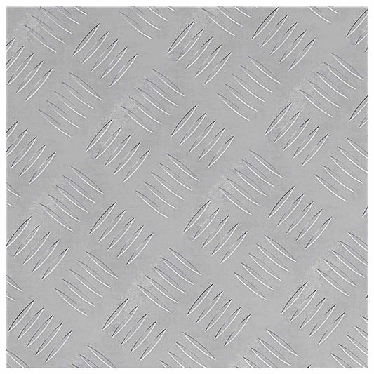 vidaXL Επιφάνειες Καρό 2 pcs Ασημί 40 x 40 cm Αλουμίνιο