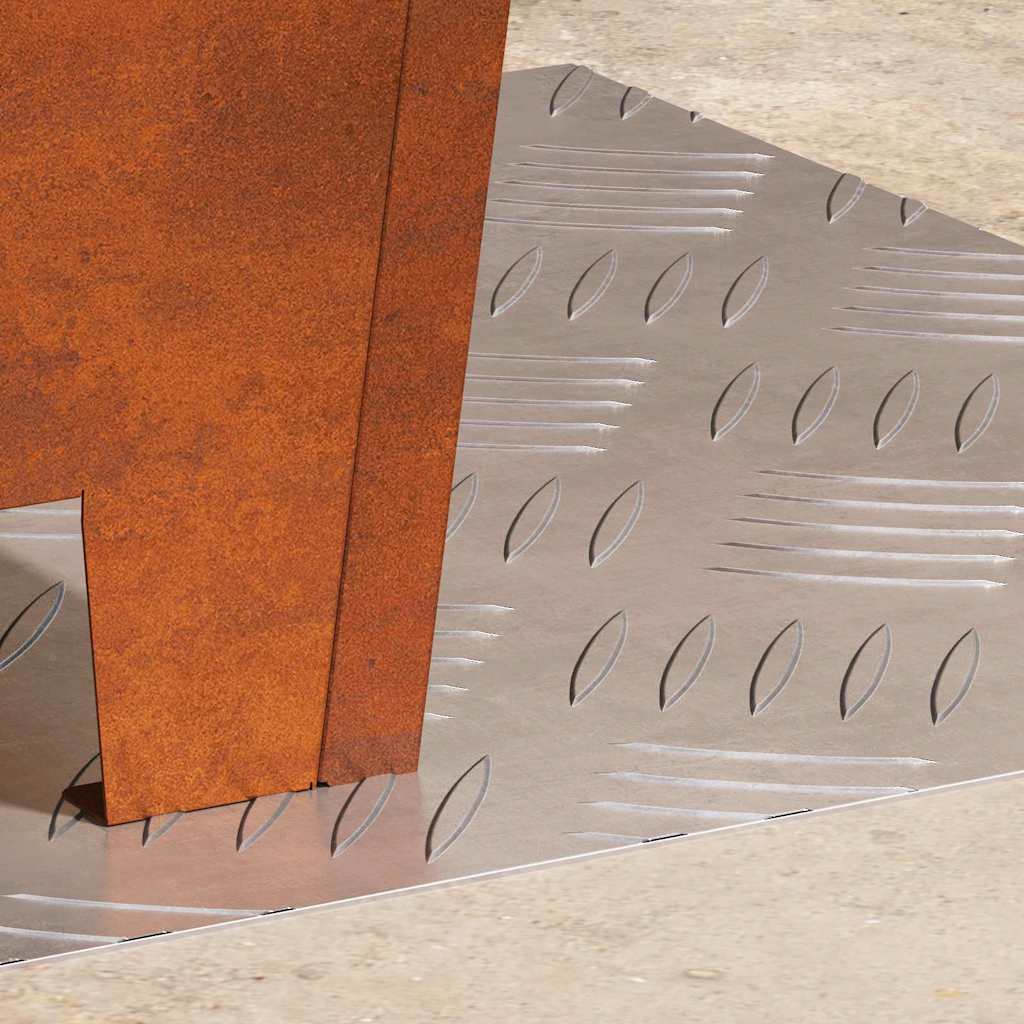 vidaXL Επιφάνειες Καρό 2 pcs Ασημί 40 x 40 cm Αλουμίνιο