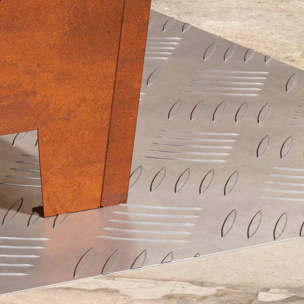 vidaXL Επιφάνειες Καρό 2 pcs Ασημί 50 x 40 cm Αλουμίνιο