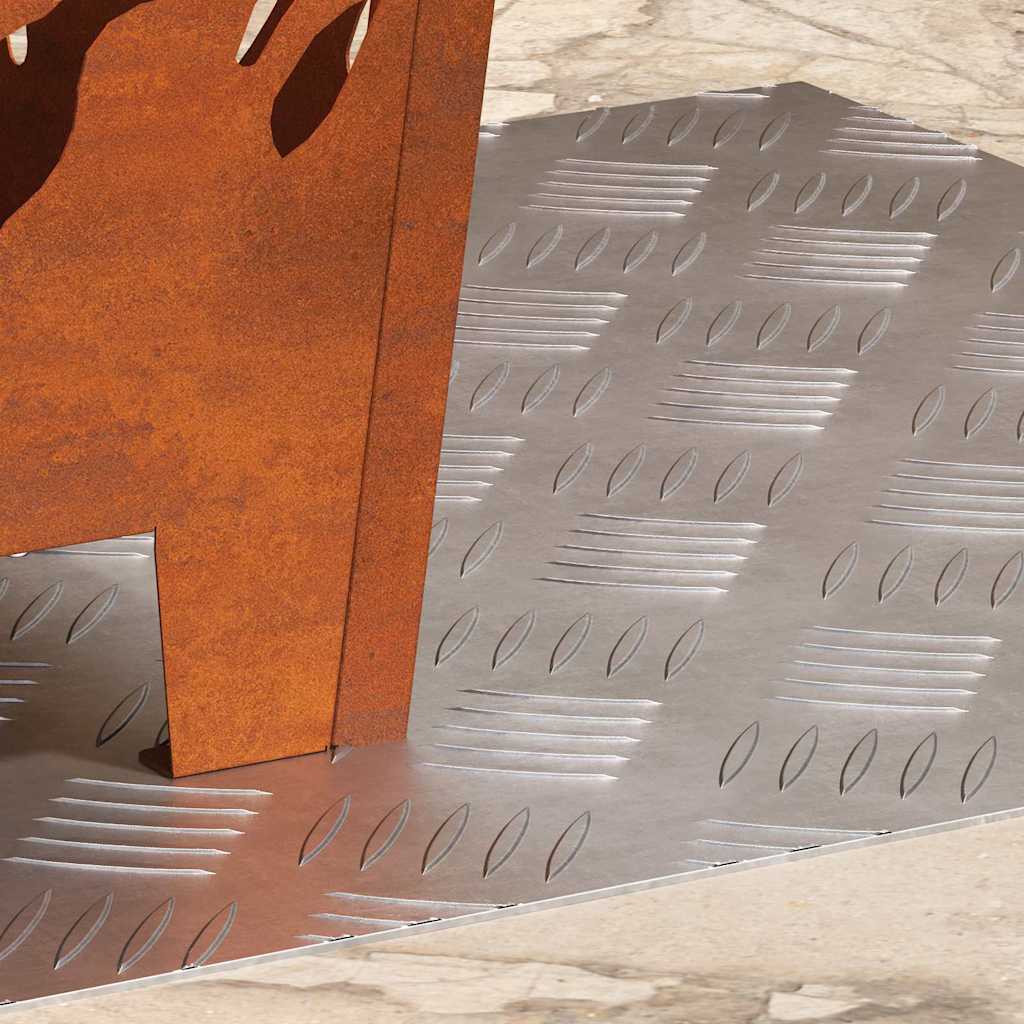 vidaXL Επιφάνειες Καρό 2 pcs Ασημί 50 x 50 cm Αλουμίνιο