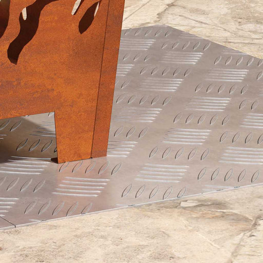 vidaXL Επιφάνειες Καρό 2 pcs Ασημί 60 x 50 cm Αλουμίνιο