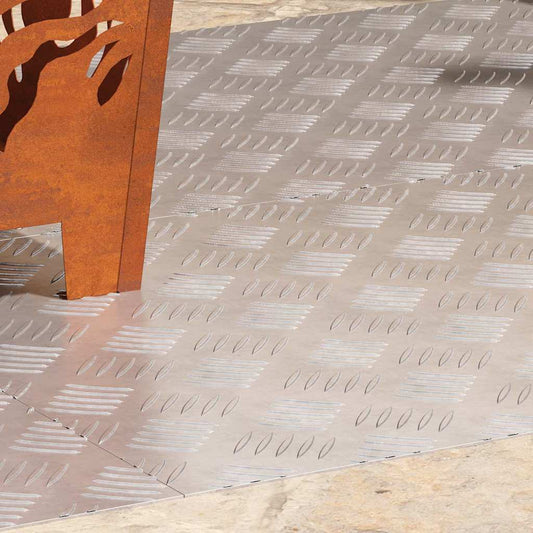 vidaXL Επιφάνειες Καρό 4 pcs Ασημί 90 x 50 cm Αλουμίνιο