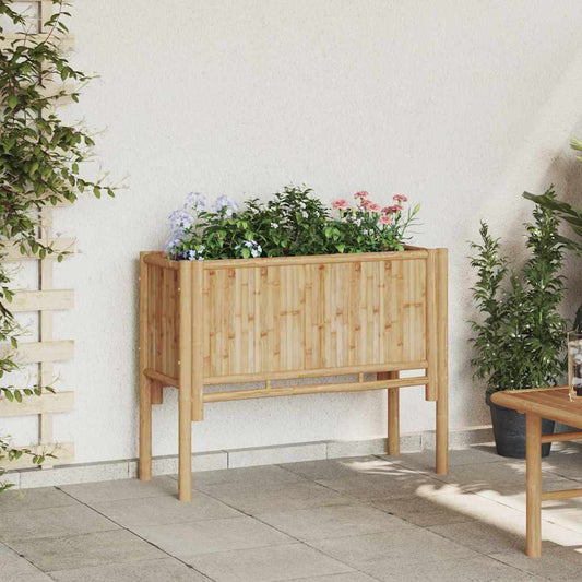 vidaXL Υπερυψωμένη Ζαρντινιέρα Καφέ 90 x 35 x 70 εκ. Μπαμπού