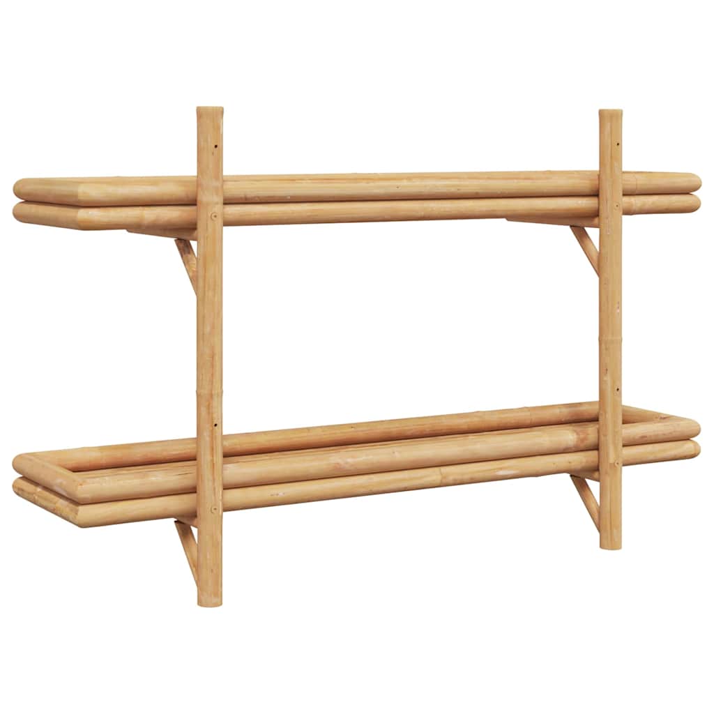 vidaXL Επιτοίχιο Ράφι με ράφι Επιτοίχιο Καφέ 100 x 26 x 60 εκ. Μπαμπού