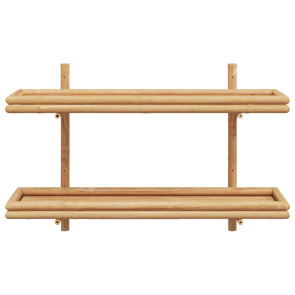 vidaXL Επιτοίχιο Ράφι με ράφι Επιτοίχιο Καφέ 100 x 26 x 60 εκ. Μπαμπού