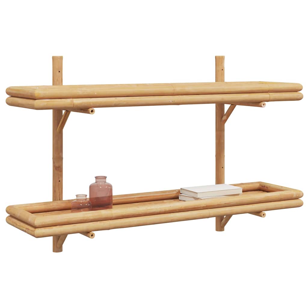 vidaXL Επιτοίχιο Ράφι με ράφι Επιτοίχιο Καφέ 100 x 26 x 60 εκ. Μπαμπού