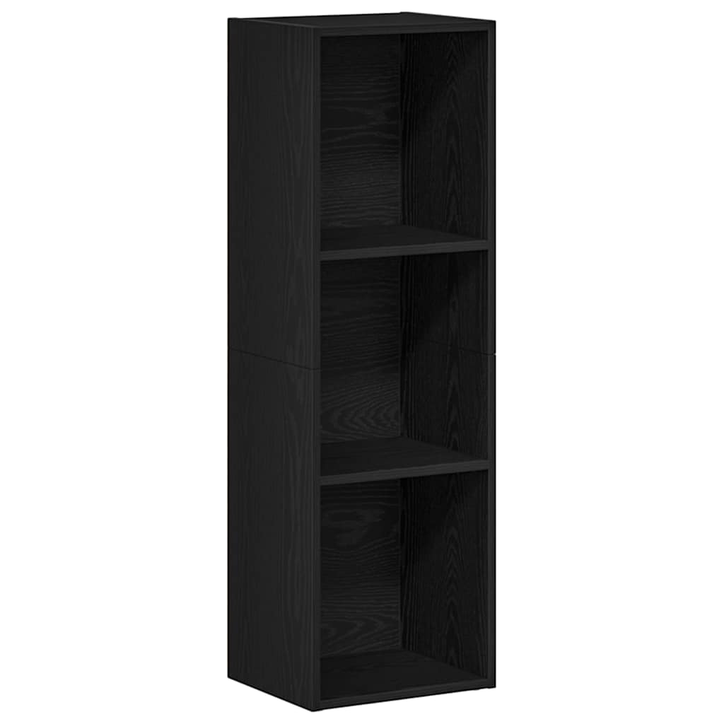 vidaXL Βιβλιοθήκη Μαύρη Δρυς 36x30x114 εκ. από Τεχνητό Ξύλο