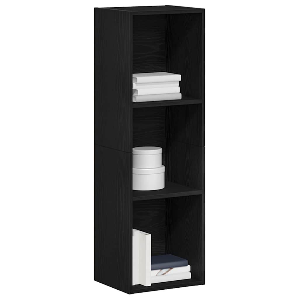 vidaXL Βιβλιοθήκη Μαύρη Δρυς 36x30x114 εκ. από Τεχνητό Ξύλο