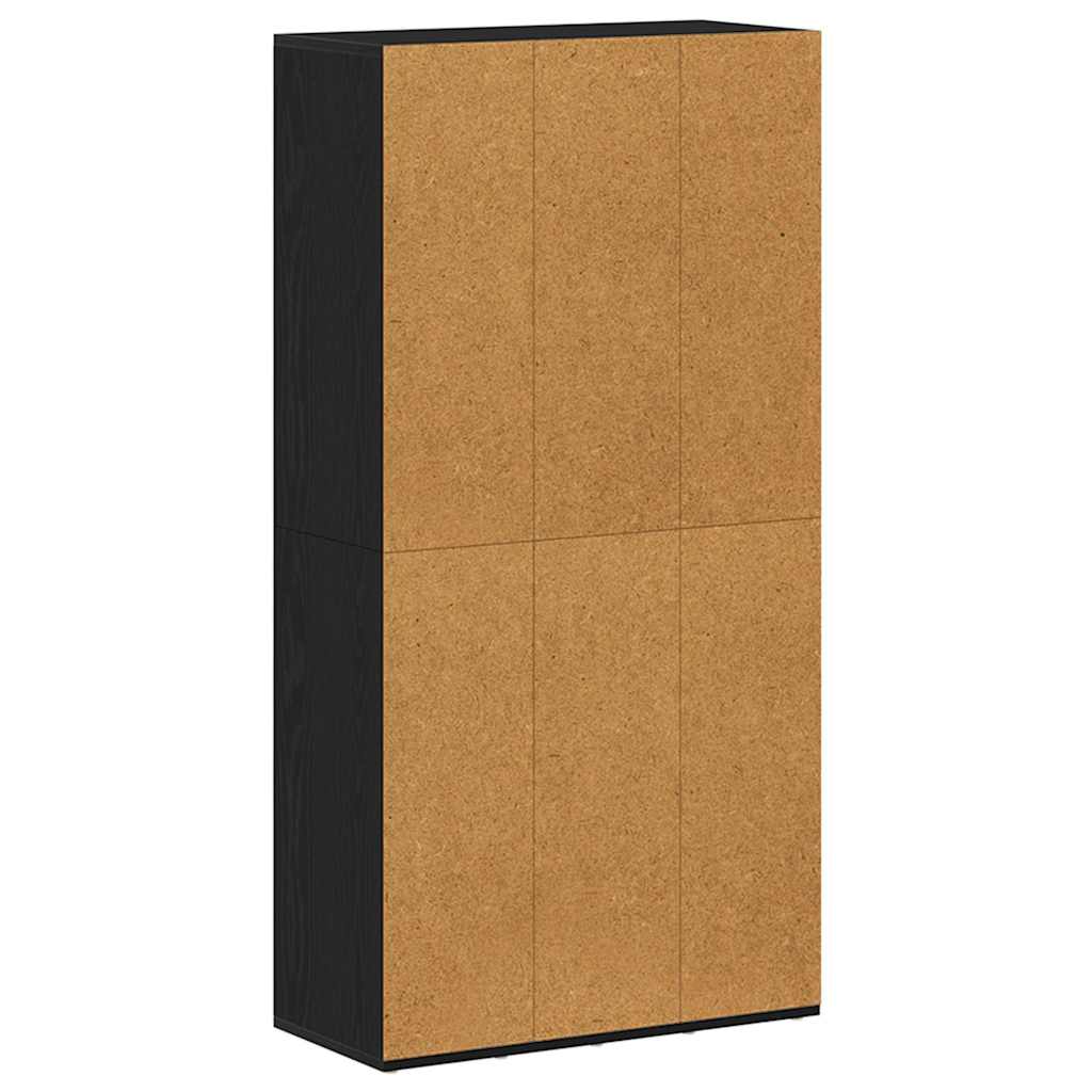 vidaXL Βιβλιοθήκη Μαύρη Δρυς 66x30x130 εκ. από Τεχνητό Ξύλο