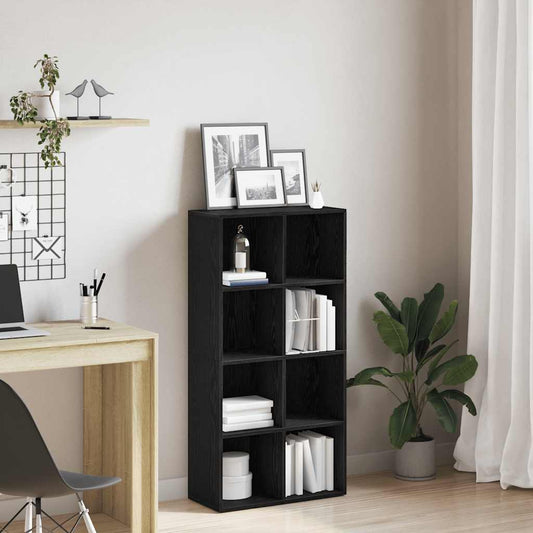 vidaXL Βιβλιοθήκη Μαύρη Δρυς 66x30x130 εκ. από Τεχνητό Ξύλο
