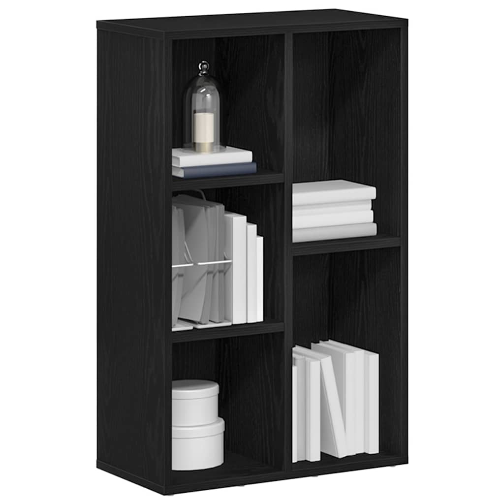vidaXL Βιβλιοθήκη Μαύρη Δρυς 50x25x80 εκ. από Τεχνητό Ξύλο