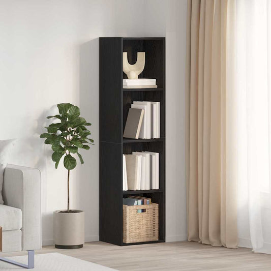 vidaXL Βιβλιοθήκη Μαύρη Οξυά 143 x 30 x 36 εκ. Επεξεργασμένο ξύλο