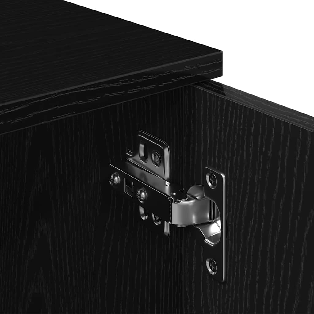 vidaXL Έπιπλο Τηλεόρασης Μαύρο Δρυς 102x30x37,5 εκ. από Τεχνητό Ξύλο