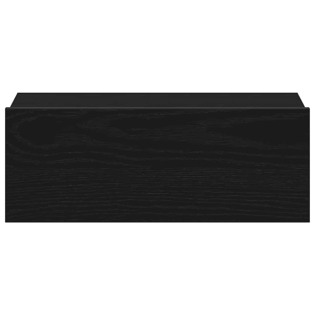 vidaXL Κομοδίνα Πλωτά 2 τεμ. από Μαύρη Δρυς 40x32x15 εκ. από Τεχνητό Ξύλο