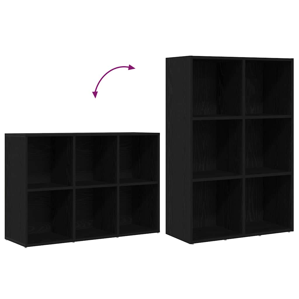 vidaXL Βιβλιοθήκη Μαύρη Δρυς 66 x 30 x 98 εκ. από Τεχνητό Ξύλο