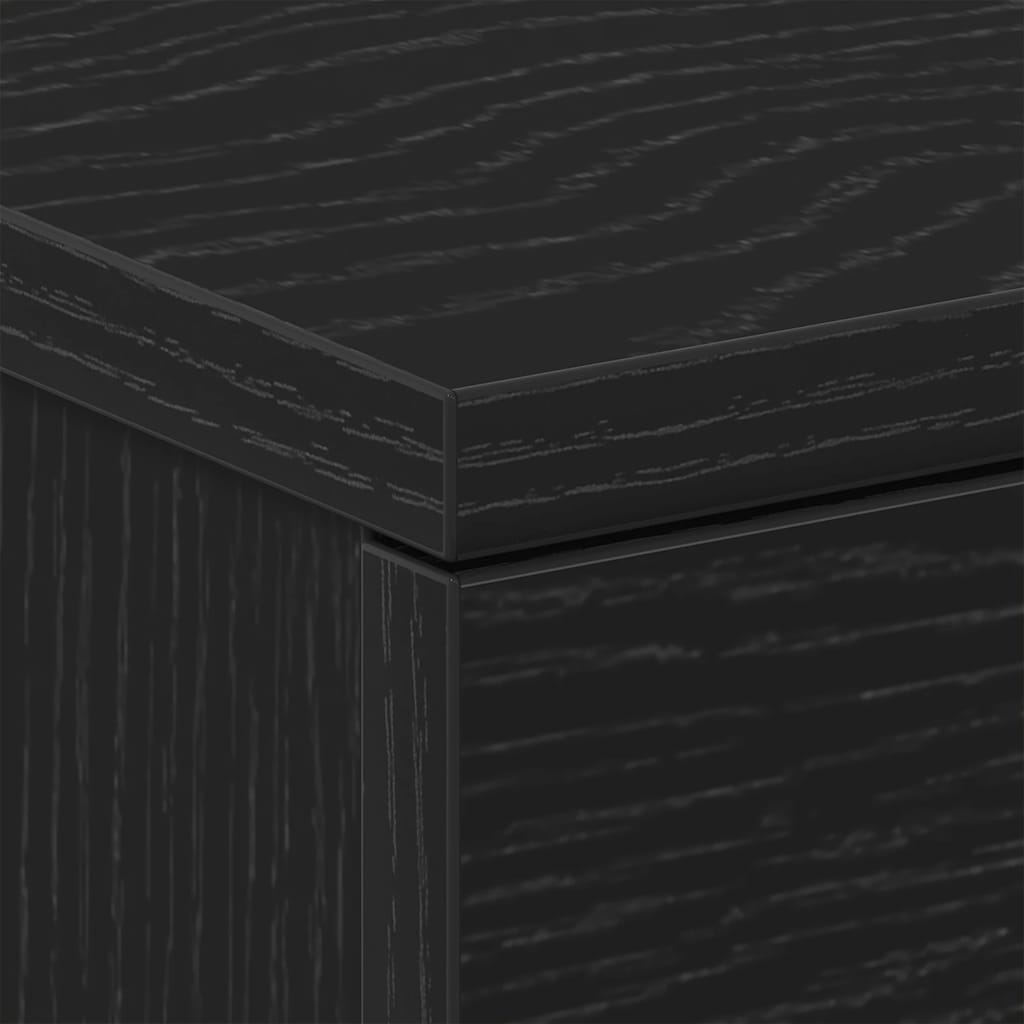 vidaXL Κομοδίνο Μαύρο Δρυς 38x35x55 εκ. από Τεχνητό Ξύλο