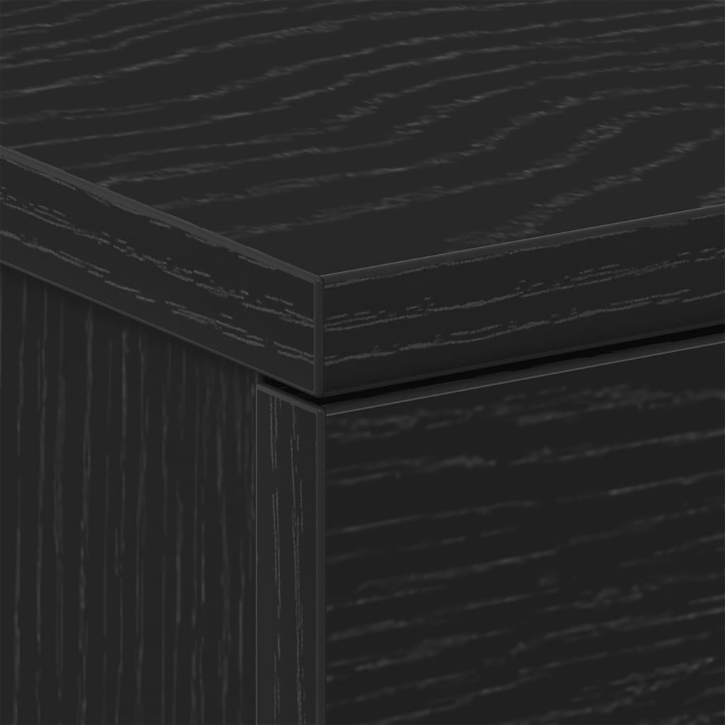 vidaXL Κομοδίνα 2 τεμ. Μαύρη Δρυς 38x35x55 εκ. από Τεχνητό Ξύλο