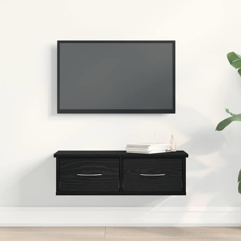 vidaXL Ντουλάπα Τοίχου Μαύρη Οξυά 60 x 26 x 18,5 εκ Επεξεργασμένο ξύλο