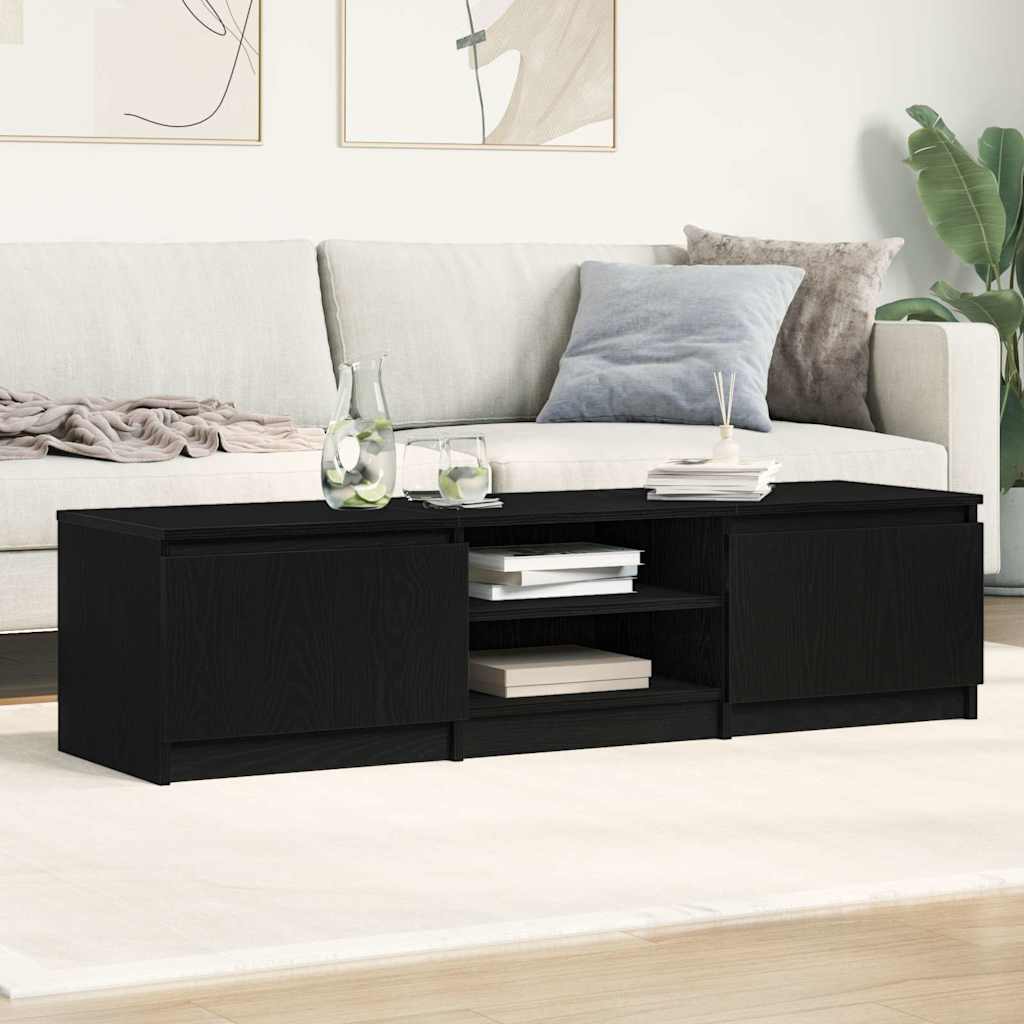vidaXL Έπιπλο Τηλεόρασης Μαύρο Δρυς 140x40x36 εκ. από Τεχνητό Ξύλο