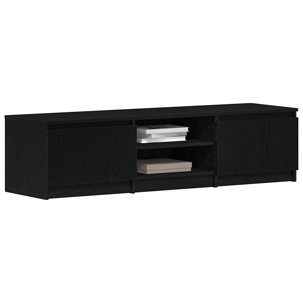 vidaXL Έπιπλο Τηλεόρασης Μαύρο Δρυς 140x40x36 εκ. από Τεχνητό Ξύλο