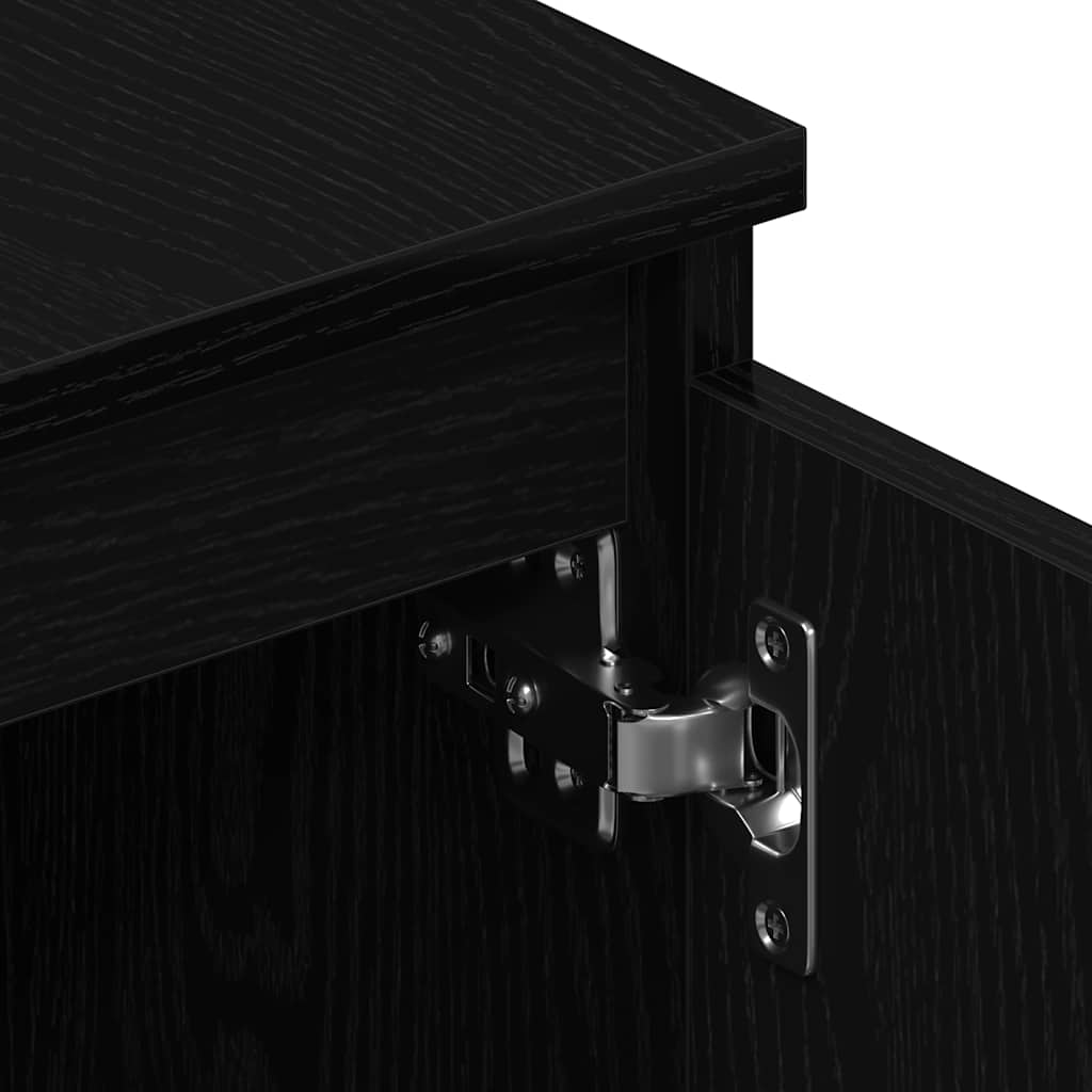 vidaXL Έπιπλο Τηλεόρασης Μαύρο Δρυς 140x40x36 εκ. από Τεχνητό Ξύλο