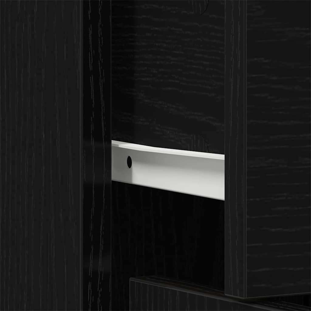 vidaXL Πλαϊνό γραφείο Μαύρο 60 x 30 x 75 cm Επεξεργασμένο ξύλο