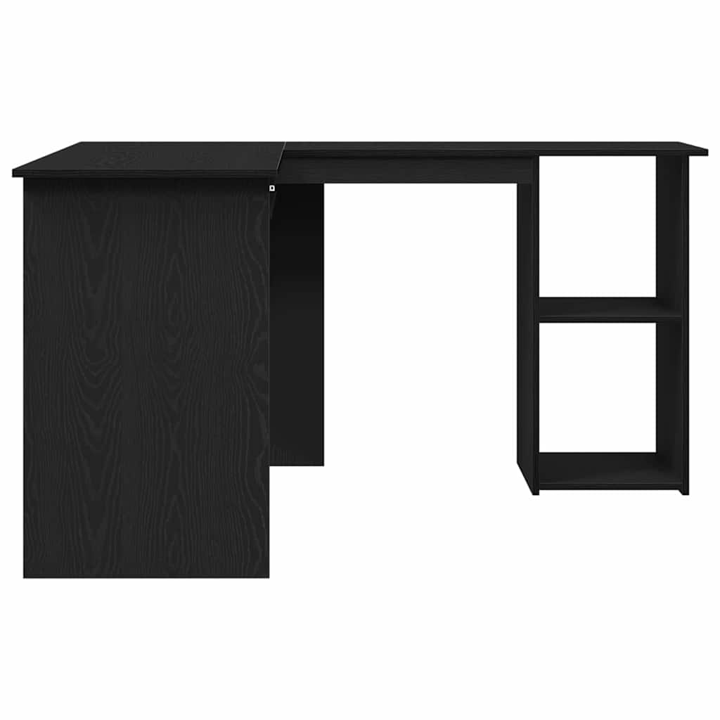 vidaXL Γωνιακό γραφείο Μαύρη Οξυά 120 x 140 x 75 εκ Επεξεργασμένο ξύλο