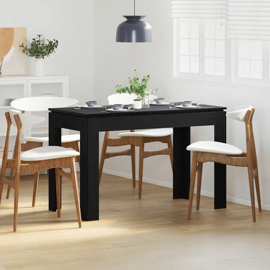 vidaXL Τραπεζαρία Μαύρη Δρυς 120x60x76 εκ. από Τεχνητό Ξύλο