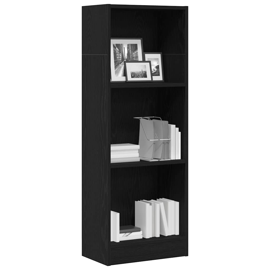 vidaXL Βιβλιοθήκη Μαύρη Δρυς 40x24x109 εκ. από Τεχνητό Ξύλο