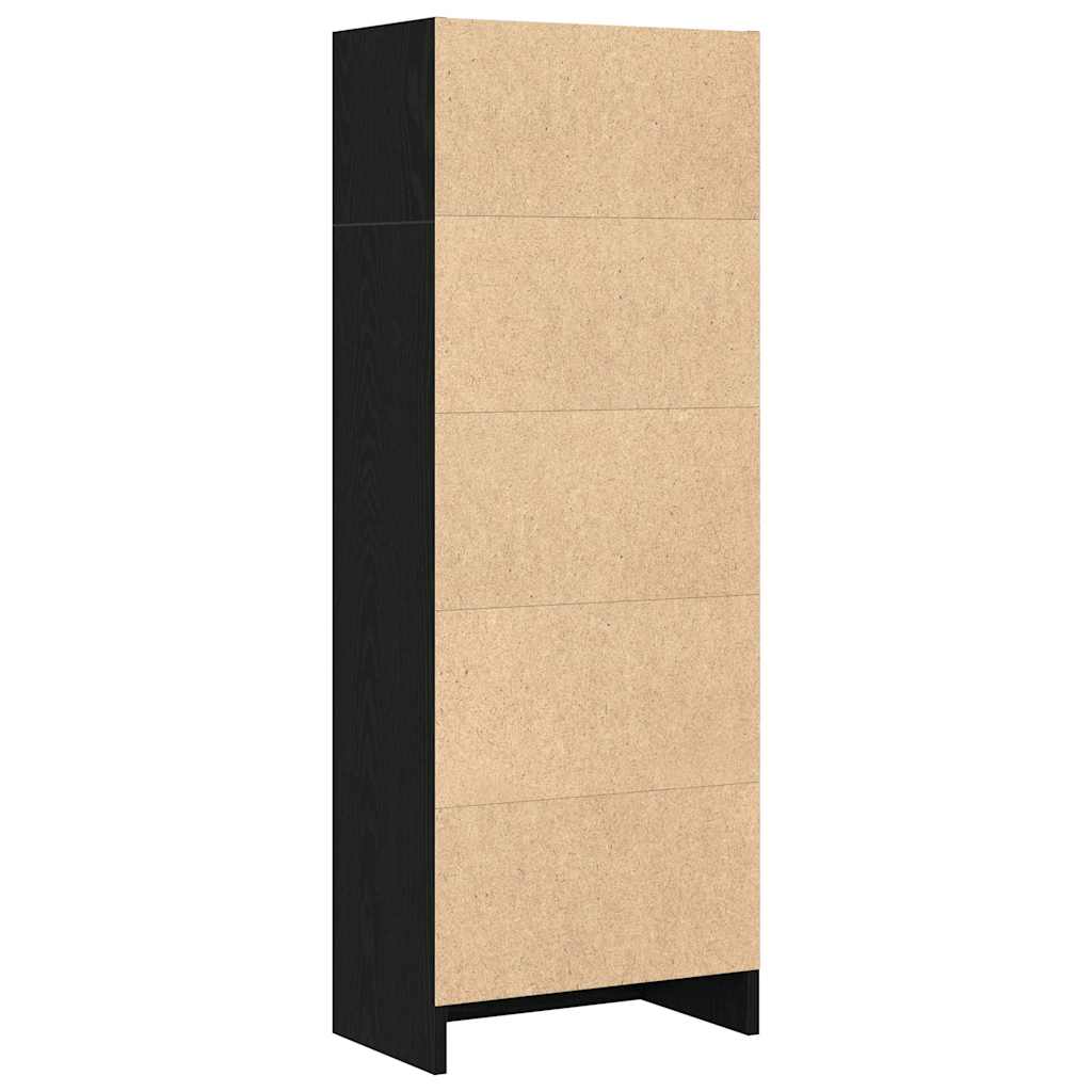 vidaXL Βιβλιοθήκη Μαύρη Δρυς 40x24x109 εκ. από Τεχνητό Ξύλο