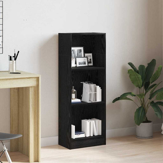 vidaXL Βιβλιοθήκη Μαύρη Δρυς 40x24x109 εκ. από Τεχνητό Ξύλο