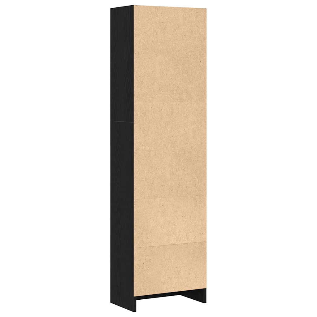 vidaXL Βιβλιοθήκη Μαύρη Δρυς 40x24x143 εκ. από Τεχνητό Ξύλο