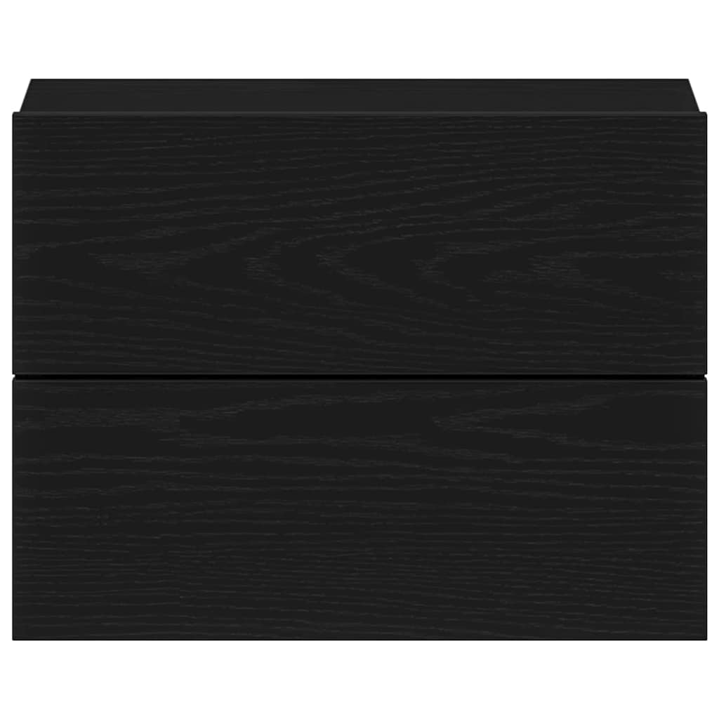 vidaXL Κομοδίνο Μαύρη Οξυά 40 x 30 x 30 εκ Επεξεργασμένο ξύλο