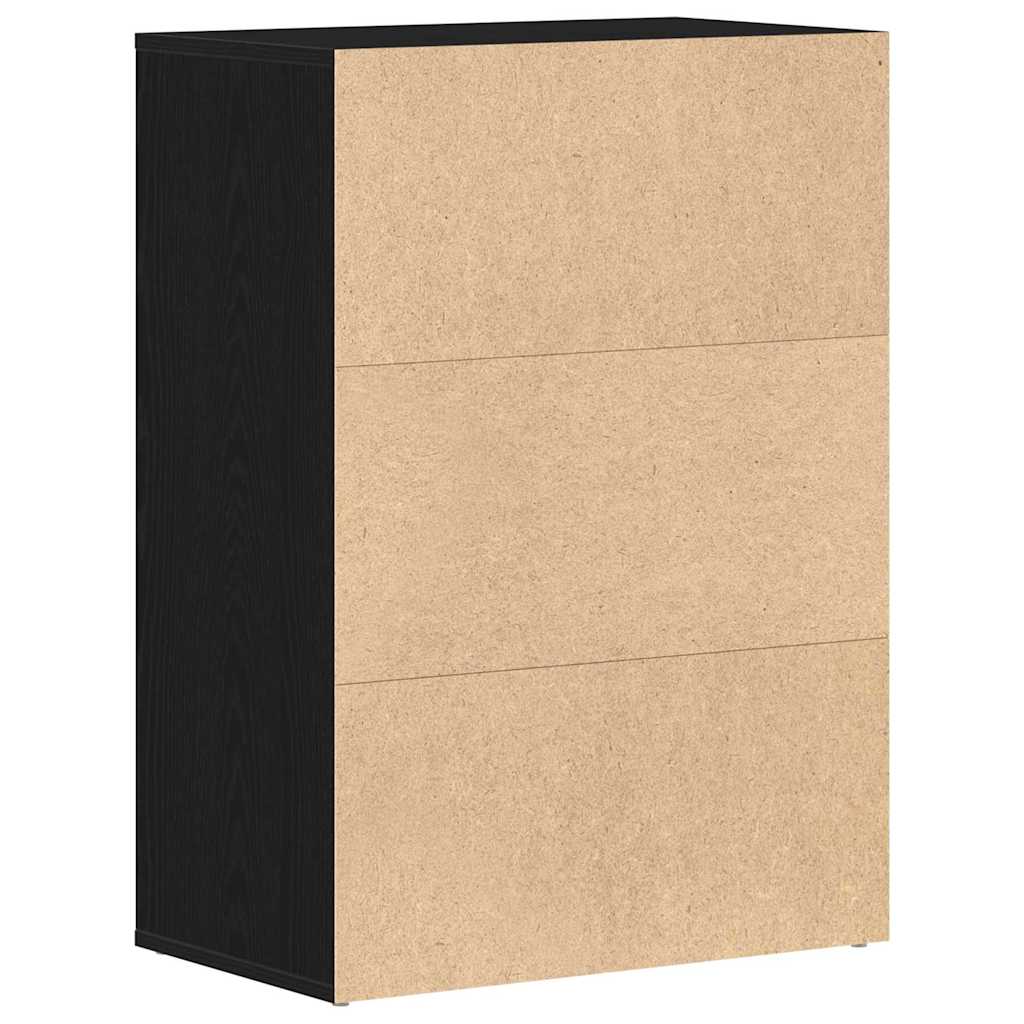 vidaXL Ράφι Παπουτσιών Μαύρη δρυς 60 x 35 x 84 εκ. Επεξεργασμένο ξύλο