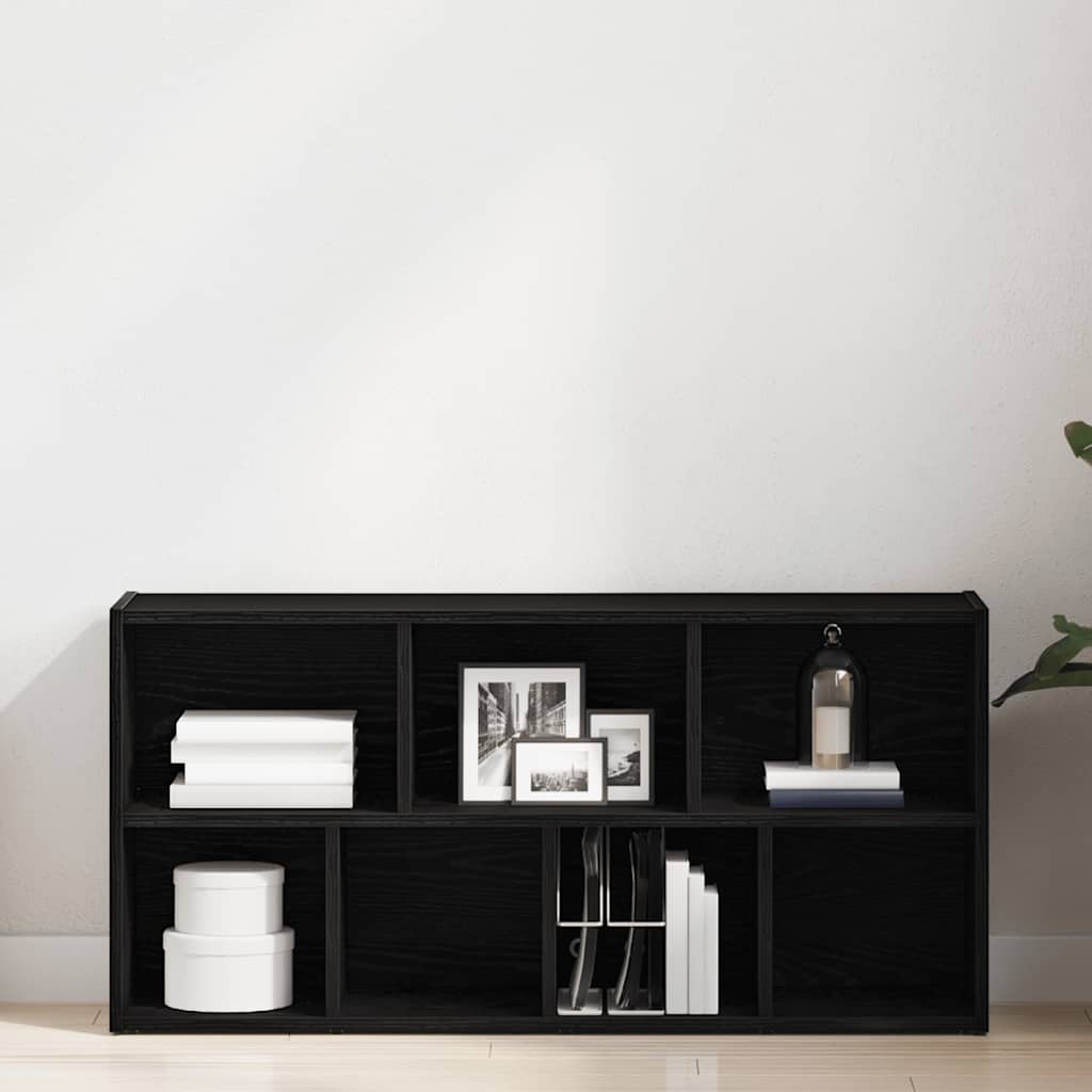 vidaXL Βιβλιοθήκη Μαύρη Δρυς 50x25x104 εκ. από Τεχνητό Ξύλο