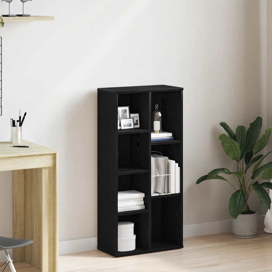 vidaXL Βιβλιοθήκη Μαύρη Δρυς 50x25x104 εκ. από Τεχνητό Ξύλο