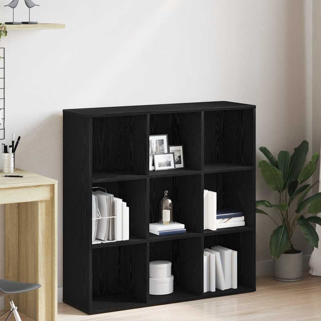 vidaXL Βιβλιοθήκη Μαύρη Δρυς 98x29x97,5 εκ. από Τεχνητό Ξύλο