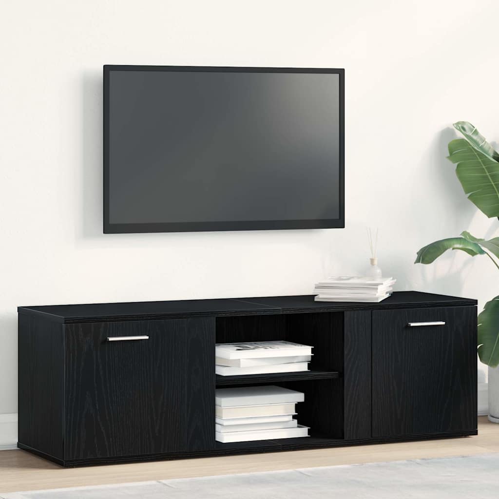 vidaXL Έπιπλο Τηλεόρασης Μαύρο Δρυς 120x34x37 εκ. από Τεχνητό Ξύλο