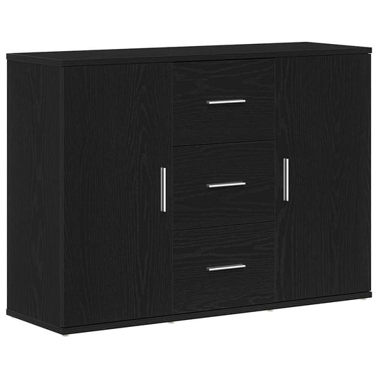 vidaXL Μπουφές Μαύρη Δρυς 91 x 29,5 x 65 εκ. από Επεξεργασμένο Ξύλο