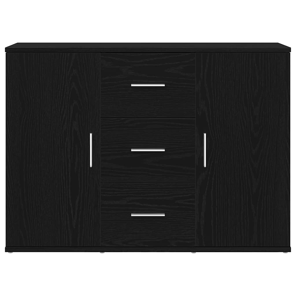 vidaXL Μπουφές Μαύρη Δρυς 91 x 29,5 x 65 εκ. από Επεξεργασμένο Ξύλο