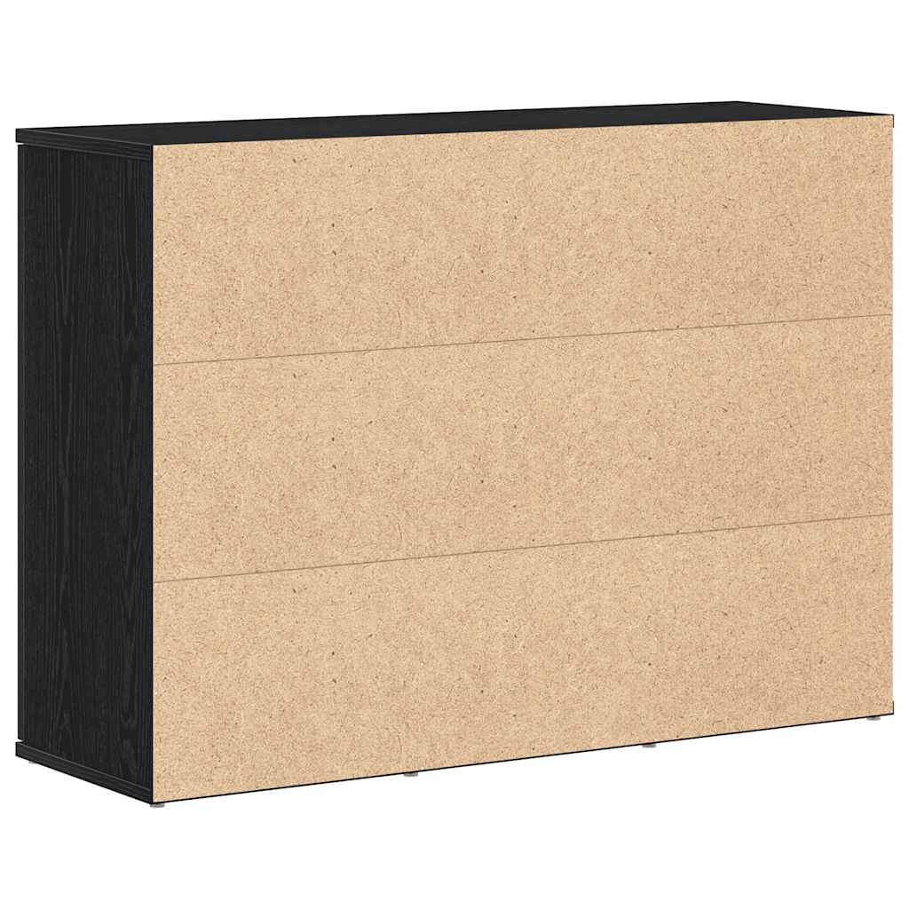 vidaXL Μπουφές Μαύρη Δρυς 91 x 29,5 x 65 εκ. από Επεξεργασμένο Ξύλο