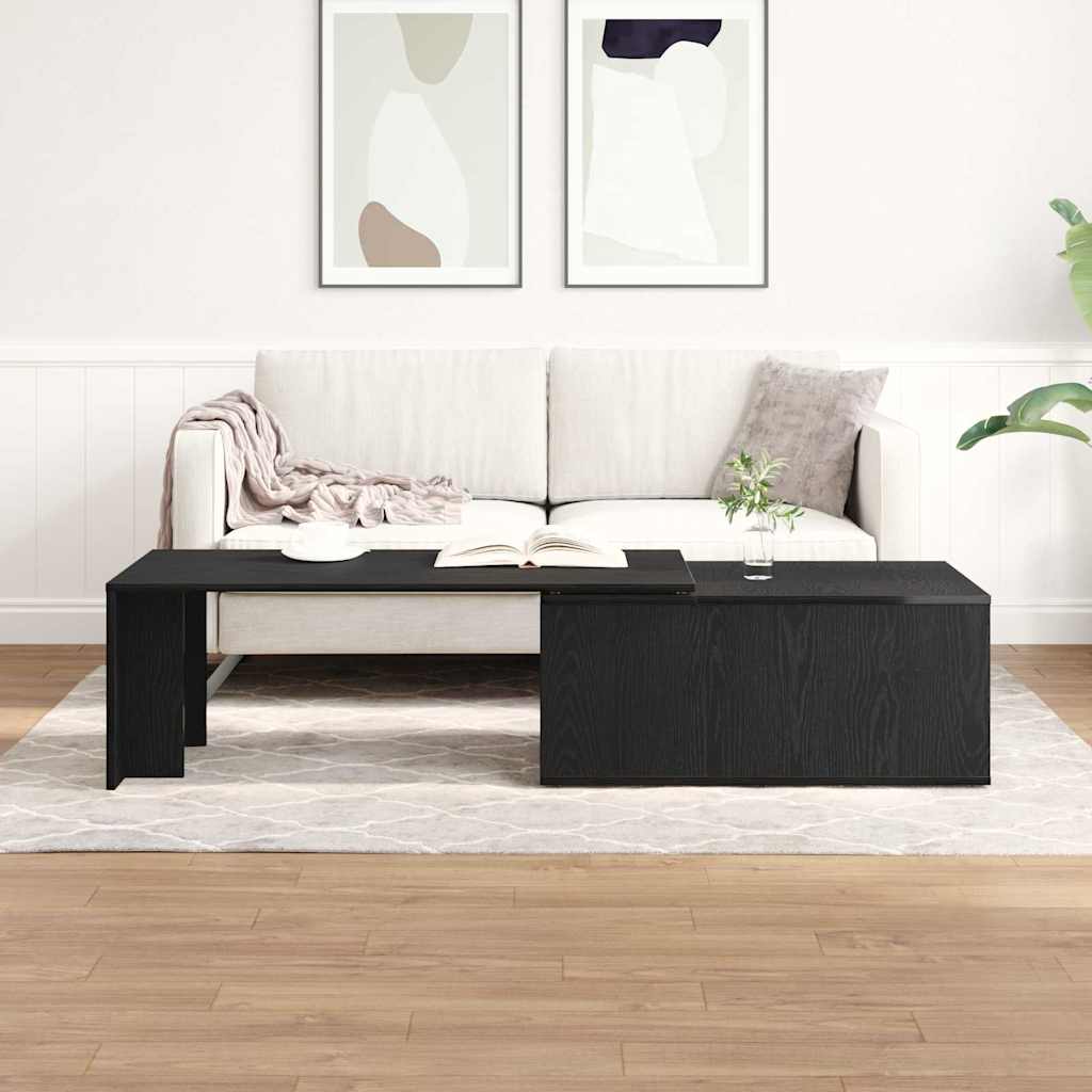 vidaXL Τραπεζάκι σαλονιού Μαύρη Οξυά 150 x 50 x 35 εκ