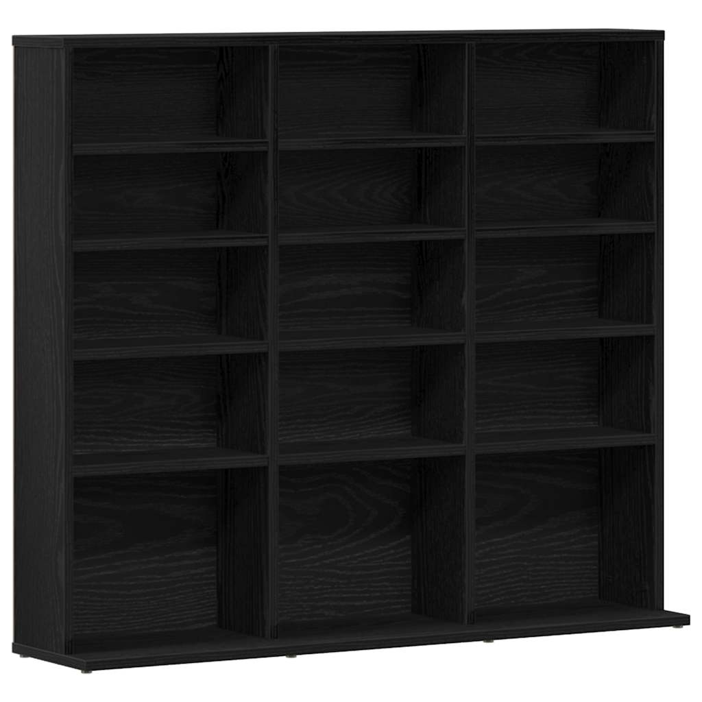 vidaXL Ντουλάπι για CD Μαύρο Δρυς 100x23x89,5 εκ. από Τεχνητό Ξύλο