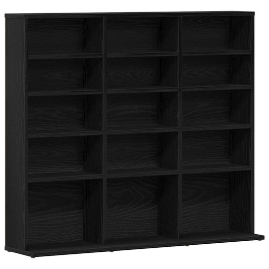 vidaXL Ντουλάπι για CD Μαύρο Δρυς 100x23x89,5 εκ. από Τεχνητό Ξύλο