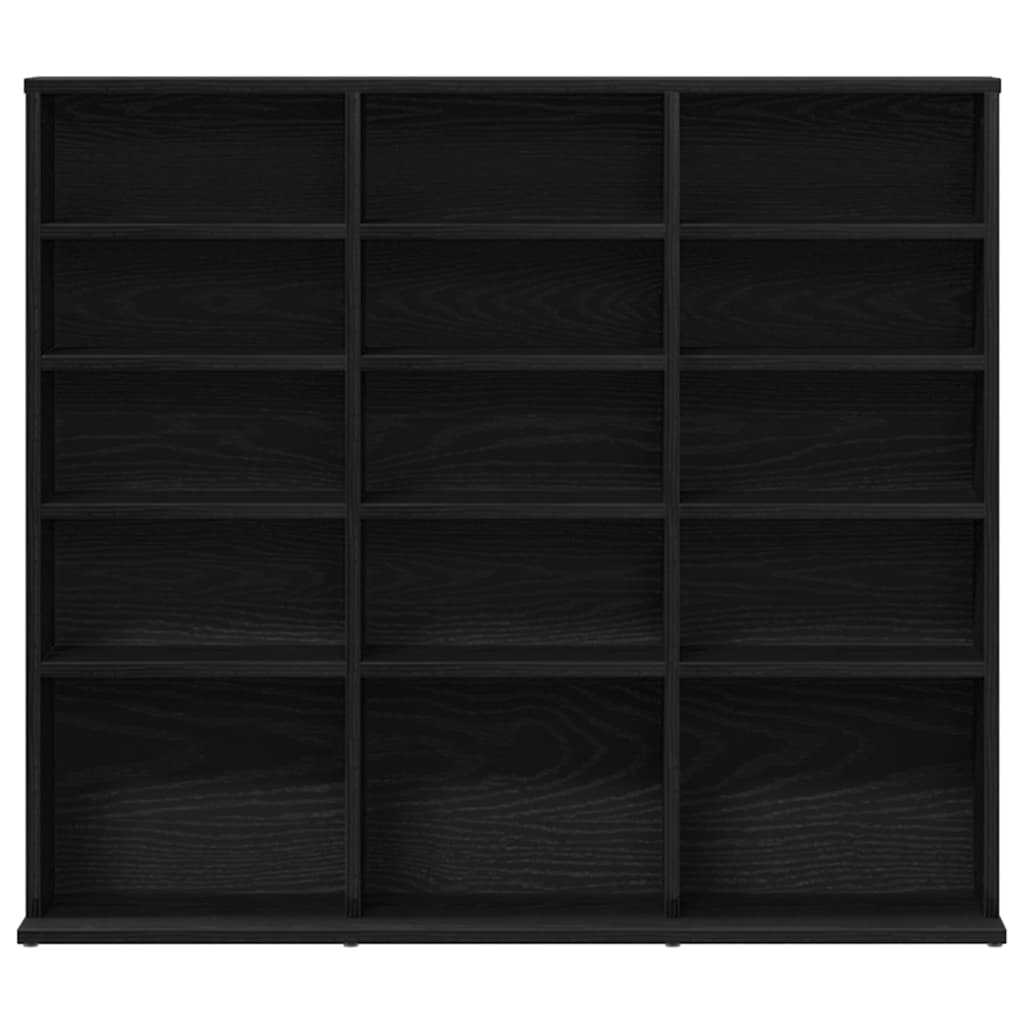 vidaXL Ντουλάπι για CD Μαύρο Δρυς 100x23x89,5 εκ. από Τεχνητό Ξύλο