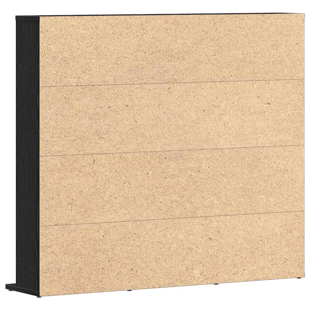 vidaXL Ντουλάπι για CD Μαύρο Δρυς 100x23x89,5 εκ. από Τεχνητό Ξύλο